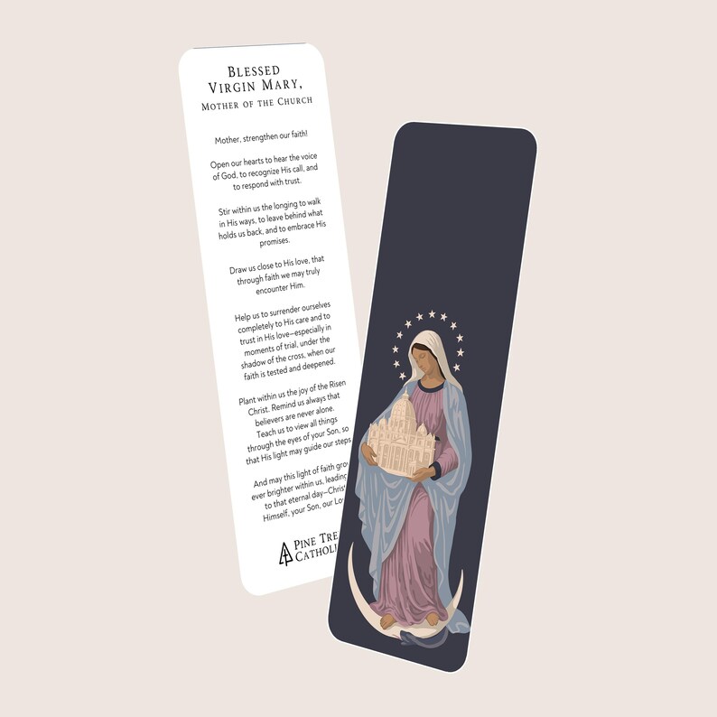 Blessed Virgin Mary Prayer Bookmark - Etsy