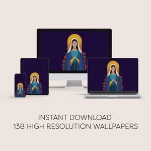 Our Lady of the Rosary Full Digital Wallpaper Mega-Bundle