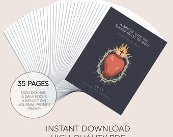 Sacred Heart Reflection Journal: 30-Day Devotional (PDF Download)