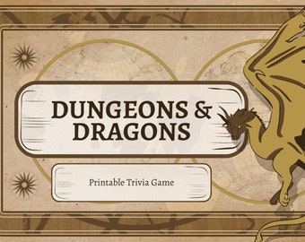 Dungeons & Dragons  |  Printable Trivia Game