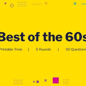 Le meilleur des années 60 | Jeu-questionnaire imprimable