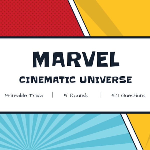 Marvel Cinematic Universe (MCU)  |  Unofficial, printable trivia set