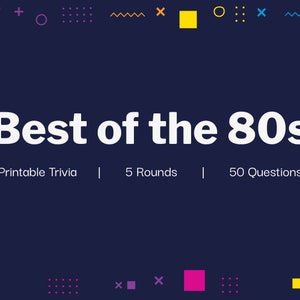 Best of the 80s  |  Printable trivia set