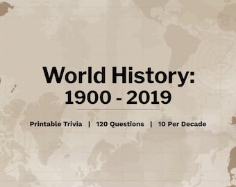 World History | 120 Printable Trivia Questions