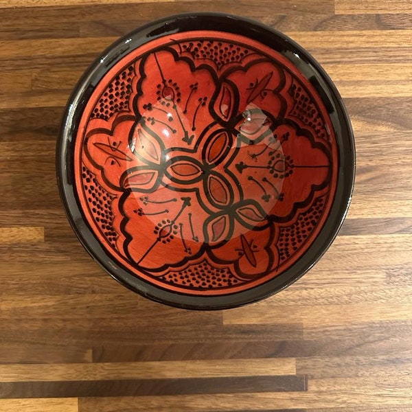 Moroccan ceramic bowl - red