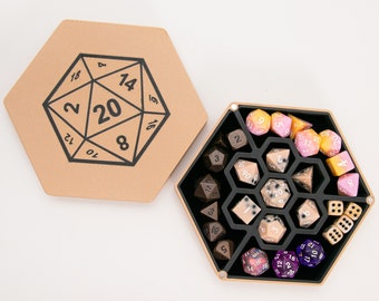 RollVault™ Level 1 Dice Case • Honeycomb Insert • Single-Layer Dice Storage with Rolling Tray