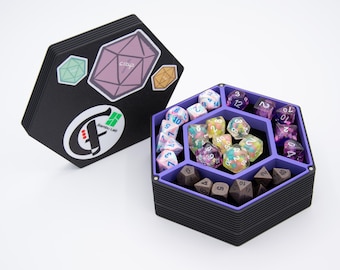 RollVault™ Level 2 Dice Case • Double-Layer Dice Storage with Rolling Tray