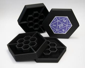 RollVault™  Level 3 Dice Case • Honeycomb Insert • Triple Layer Dice Storage with Rolling Tray