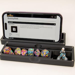 CritKit™ Journeyman – Versatile D&D Travel Kit with Dice Storage, Miniature Slot, Phone Stand, and Custom Colors for Tabletop RPG Adventures