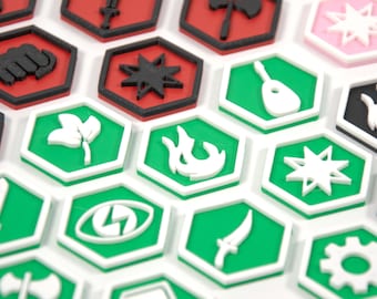 D&D Class Tokens | 13 RPG Classes, Double-sided Numbered 1-13