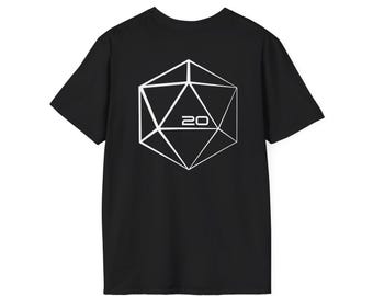 Critical Threads™ D20 Dice T-Shirt, Nerdy RPG Graphic Tee, Casual Gamer Apparel