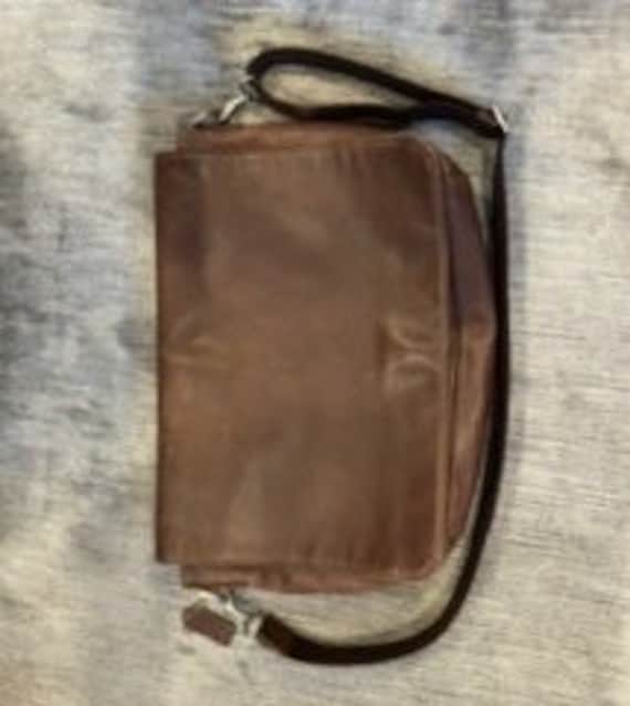 Vintage Coach Brown Leather Messenger Bag