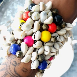 Cowrie shell bell beaded bracelet|Anklet Jewelry