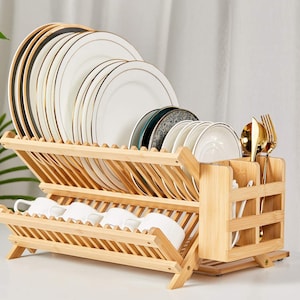 ColorLife Multipurpose Bamboo Dish Rack
