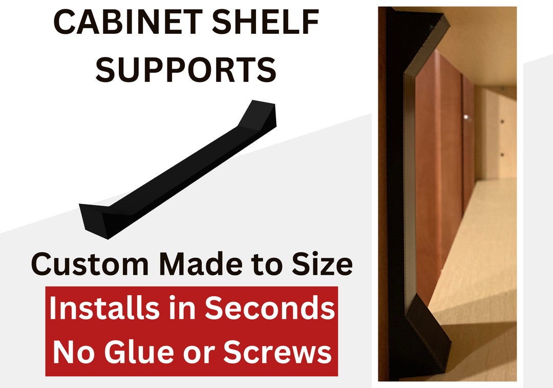 Shelf Support Fix Sagging Shelves Hidden Custom Support to Fit Your Kitchen