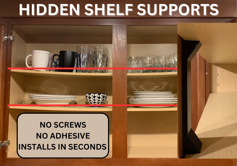 Shelf Support Fix Sagging Shelves Hidden Custom Etsy