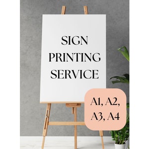 Custom Sign Printing Service: A1 A2 A3 A4 PVC Foam Board