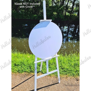 Letrero circular de PVC en blanco para eventos: Decoración reutilizable para fiestas - 30/40/50/60 cm