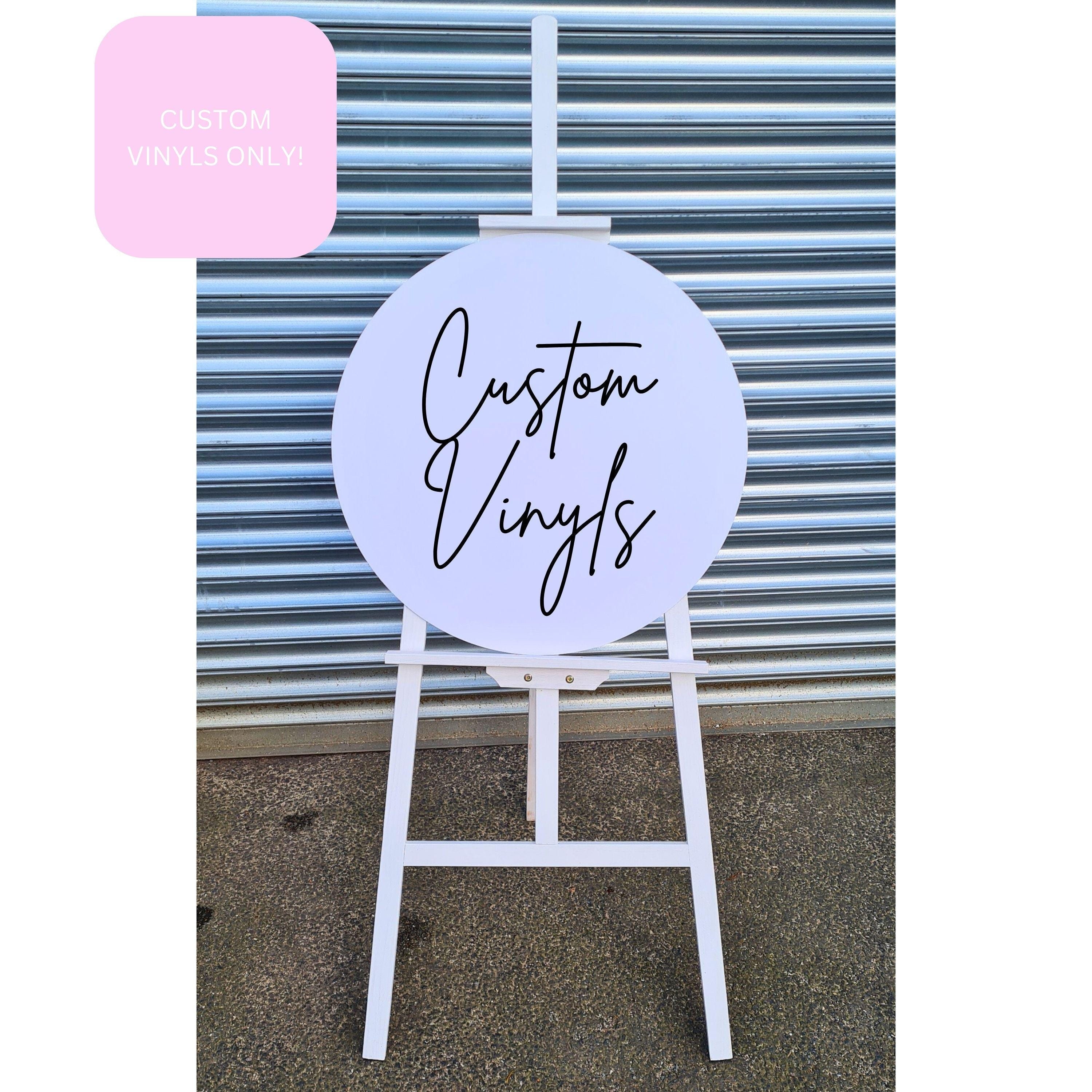 Custom Event Sign Vinyl Decals: Wedding, Birthday, Baby Shower. VINYLS ...