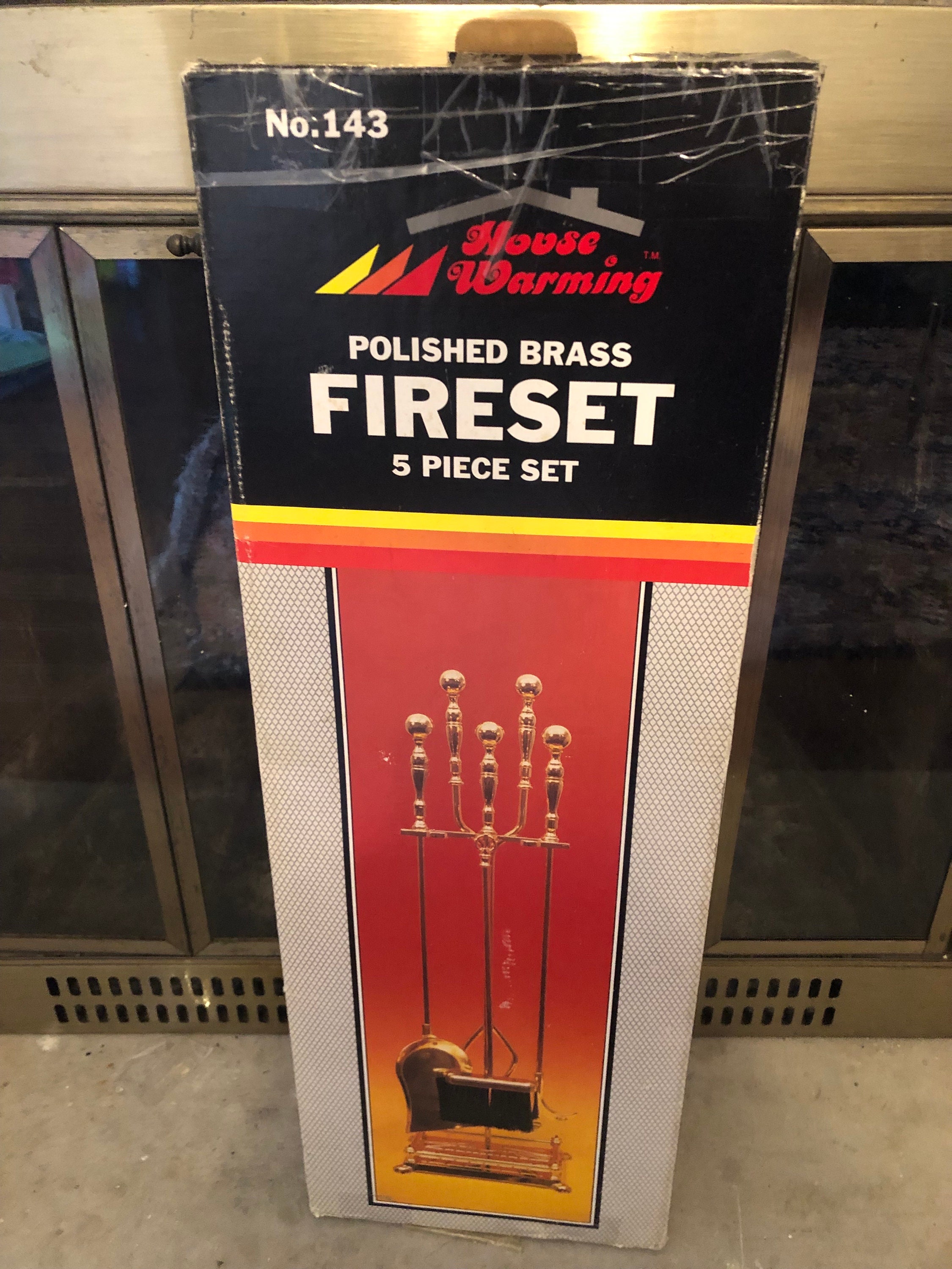 Art Deco Solid Brass Fireplace Tool Set - 5 Piece Floral Design - Etsy