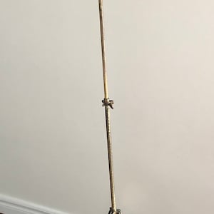 Atril de música antiguo del siglo XIX, exquisito latón macizo, diseño floral, raro