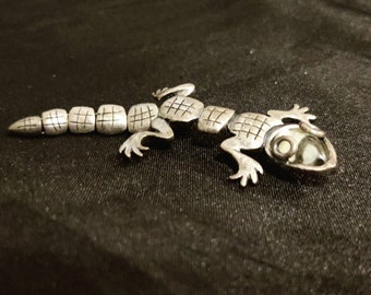 Vintage Gecko Brooch