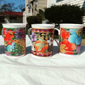 Vintage Crown Trent China Fruit and Flower Set - 3 Piece