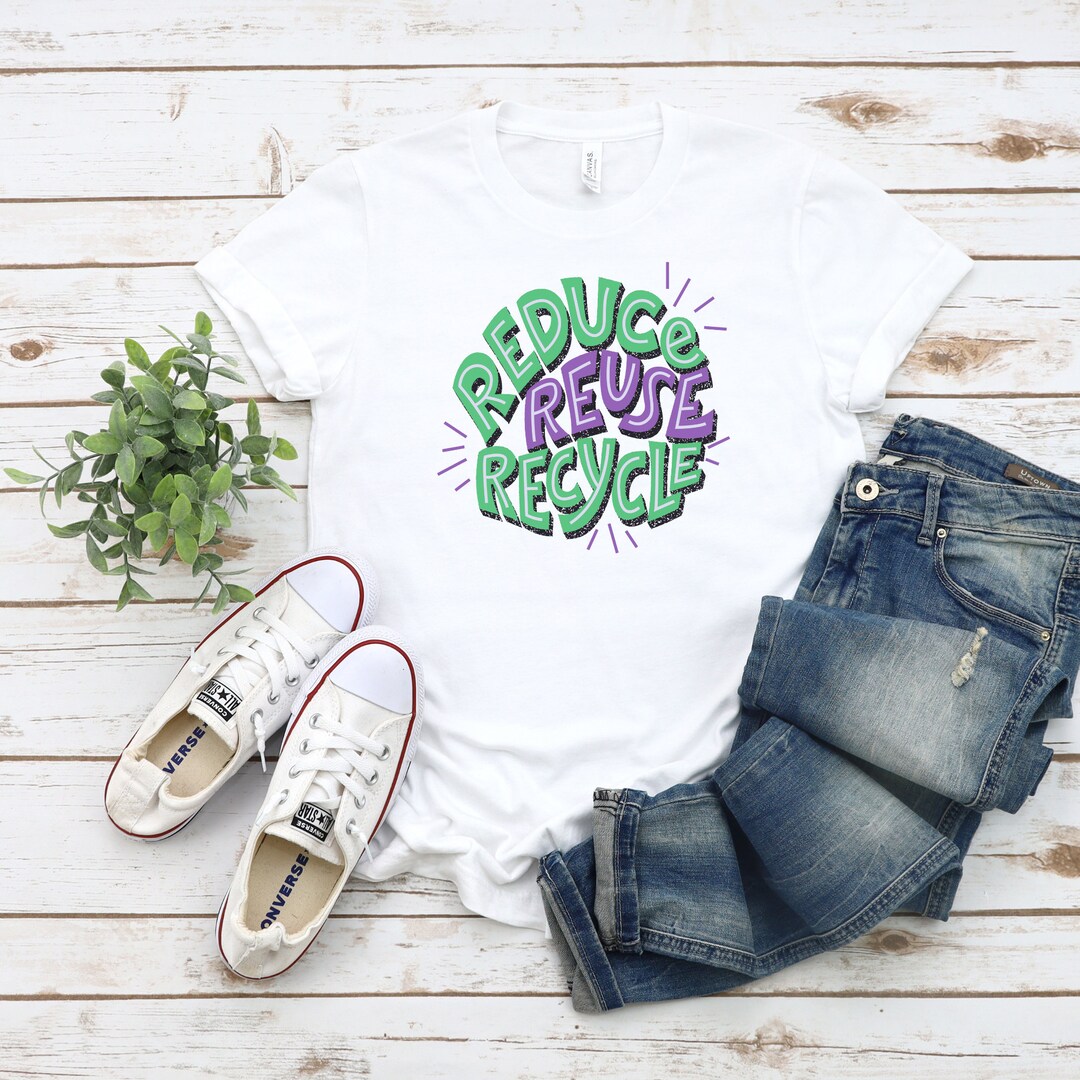 Reduce Reuse Recycle Shirt Summer Clothing Summer Apparel Etsy