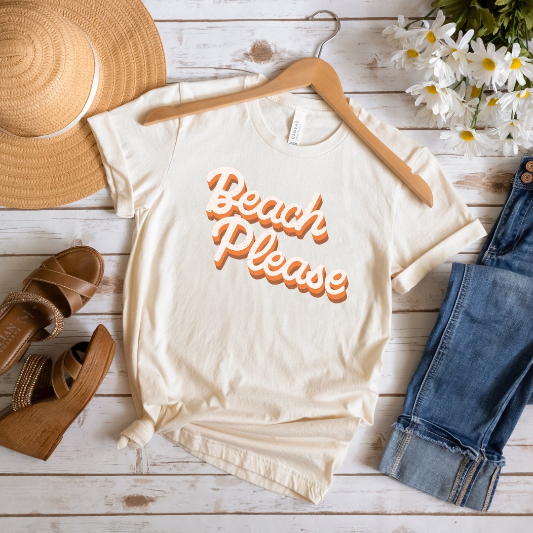 Beach Please Shirt Summer Clothing Summer Apparel Cute - Etsy