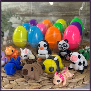 Pre-Filled Easter Eggs - 3d Printed Mini Toys Articulated Candy Free Party Favors Spring Surprise Basket Stuffer