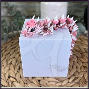 Rose Dragon - 3D Printed - Cinderwing Design - Articulated Novelty Item Toy Fidget Unique Gift Stress Toy Love Valentine&#39;s Day
