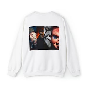 Horror Characters Sweatshirt, Halloween Sweatshirt, Horror Sweatshirt, Scary Sweatshirt, Mike Myers Sweatshirt, Freddy Krueger Sweatshirt