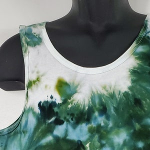 Men&#39;s Jungle Rain Watercolor Custom Order Tie Dye Tank Top, Ice Tie Dye Tank, Tie Dye T-Shirt, Unisex Tie Dye