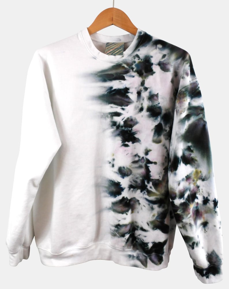 Half The Hype Watercolor Tie Dye Sweatshirt or Hoodie, Unisex Ice Dye Shirt image 3