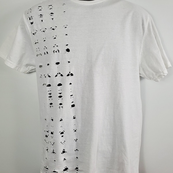 Distressed Graphic Cotton T-shirt