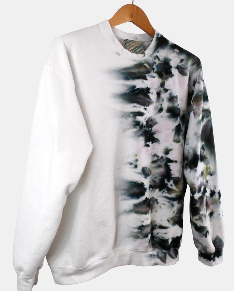 Half The Hype Watercolor Tie Dye Sweatshirt or Hoodie, Unisex Ice Dye Shirt image 5