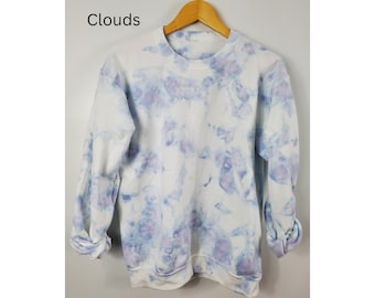 Barely There Watercolor Tie Dye Sweatshirt, Custom Ice Dye, Unisex Shirt