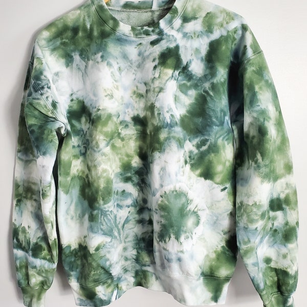 Jungle Rain Watercolor Custom Order Tie Dye T-shirts, Long Sleeve, Sweatshirt or Hoodie, Ice Tie Dye, Tie Dye Sweatshirt, Unisex Tie Dye