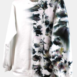 Half The Hype Watercolor Tie Dye Sweatshirt or Hoodie, Unisex Ice Dye Shirt image 4
