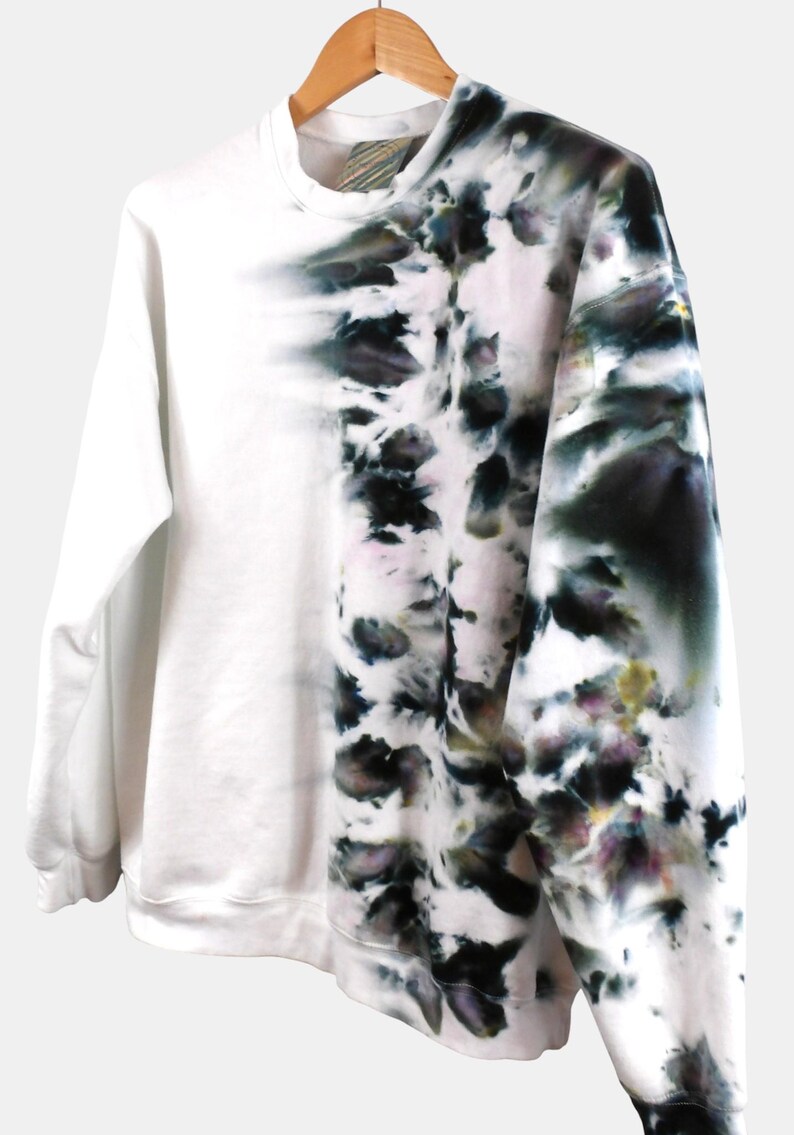 Half The Hype Watercolor Tie Dye Sweatshirt or Hoodie, Unisex Ice Dye Shirt image 4