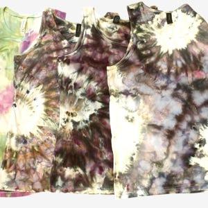 Over Stock Sample Tanks, Women&#39;s and Men&#39;s Watercolor Custom Tie Dye Tank Top, Ice Tie Dye Tank, Tie Dye T-Shirt, Unisex Tie Dye