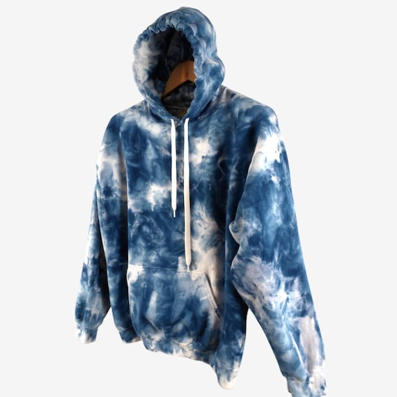 Blue Glass Watercolor Custom Order Tie Dye Sweatshirt or Hoodie