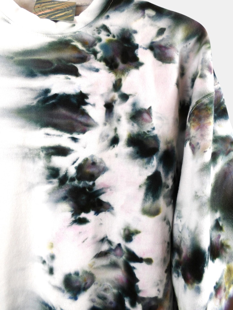 Half The Hype Watercolor Tie Dye Sweatshirt or Hoodie, Unisex Ice Dye Shirt image 6