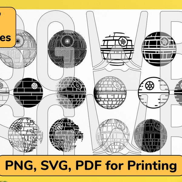 Death star SVG, Death star Cricut, Death star Png, Death star stencil, Starwars SVG, Death star bundle, Death star clipart, Death star shirt