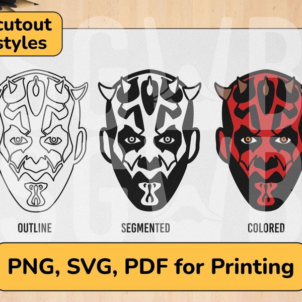 Darth Maul SVG, Darth Maul Circut, Darth Maul Png, Darth Maul stencil, Starwars SVG, Digital download, darth maul clipart