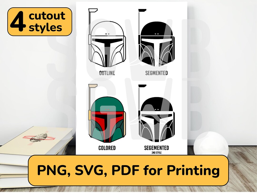 Boba Fett Helmet Clipart, Boba Fett SVG, Boba Fett Circuit Design ...