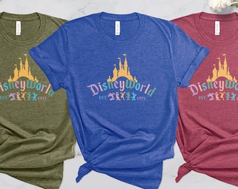 Vintage Disneyland Inspired T-Shirt, Retro Magic Kingdom Family Vacation Tee, Est. 1971 Castle Shirt