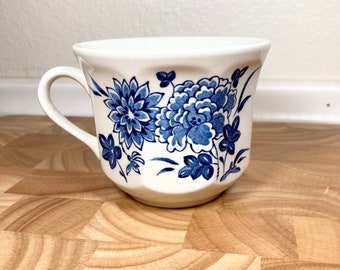 Vintage JG Meakin Blau & Weiß Teetasse