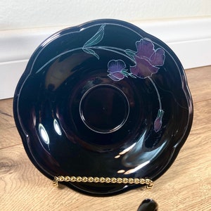 Vintage Mikasa Tango Rondo Black Floral Dinnerware image 4