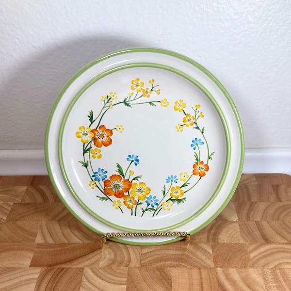 Vintage Meriden by Mastercraft Mid-Century Floral Salad Plate